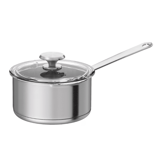 IKEA HEMKOMST Saucepan with lid, stainless steel/glass, 2 liter