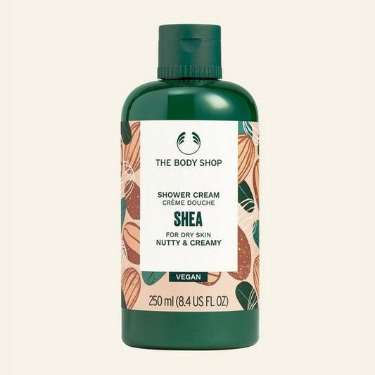 BODY SHOP SHOWER CREAM SHEA FOR DRY SKIN NUTTY AND CREAMY