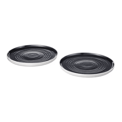 IKEA OMBONAD Plate, dark grey, 26 cm Set of 2